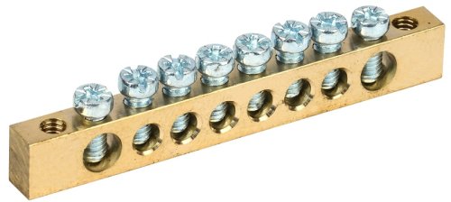 Шина IEK PEN "земля-ноль" 6х9мм 8/2 8 групп крепление по краям картинка 